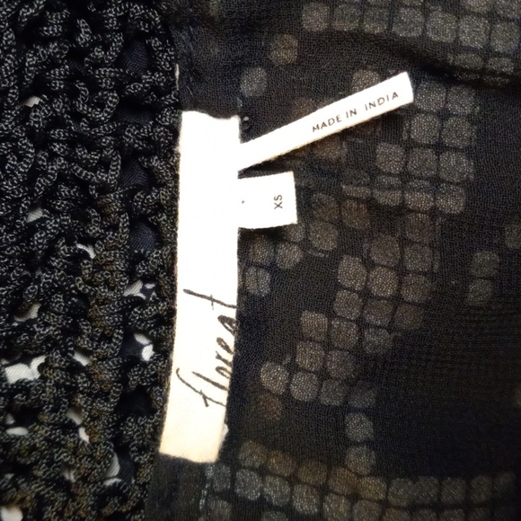 Floreat by Anthropologie XS Dress Fringe Beaded Crochet Embroidered - Picture 2 of 12